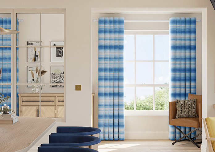 Ombre Velvet, Vivid Blue - Made to Measure Curtains - Image 3